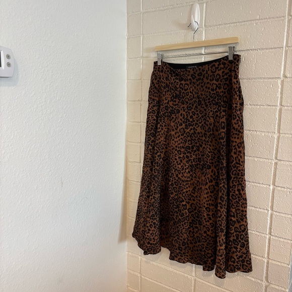 Lafayette 148 New York Elba Silk Leopard Print Maxi Skirt - Picture 2 of 4
